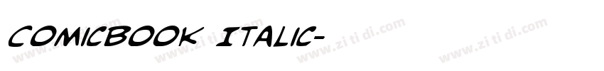 ComicBook Italic字体转换